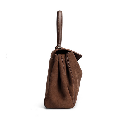 TOS Wildledertasche braun